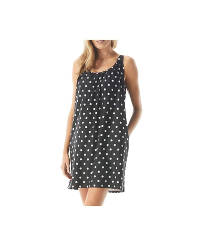 Beach House Style Polka Dot Print Colette Adjustable Tank Dress