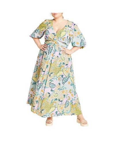City Chic Plus Size Daydream Print Maxi Dress