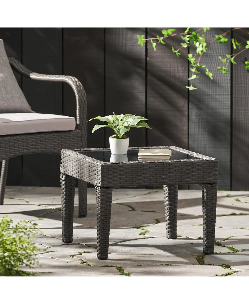 Streamdale Furniture Woven Outdoor Accent Table, Weather-Resistant
