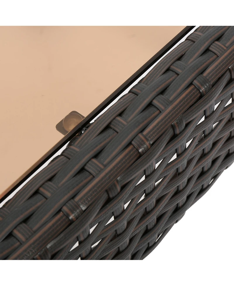 Streamdale Furniture Woven Outdoor Accent Table, Weather-Resistant