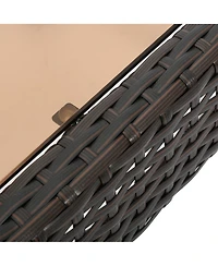 Streamdale Furniture Woven Outdoor Accent Table, Weather-Resistant
