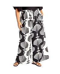 City Chic Plus Peta Print Pant