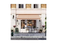 Slickblue 10 x 8.2 Feet Retractable Awning with Easy Opening Manual Crank Handle