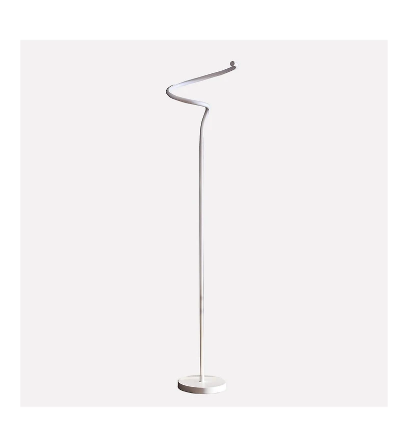 Streamdale Matte White Curvilinear Floor Lamp