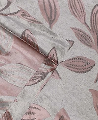 Superior Modern Leaves 8 Curtain Panels Set with Grommet Header, 42 X 84