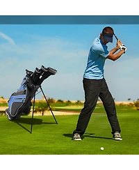 Slickblue Golf Stand Bag Lightweight and Portable Cart with Shoulder Strap