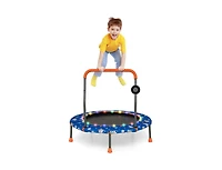 Slickblue 36 Inch Mini Trampoline with Colorful Led Lights and Bluetooth Speaker