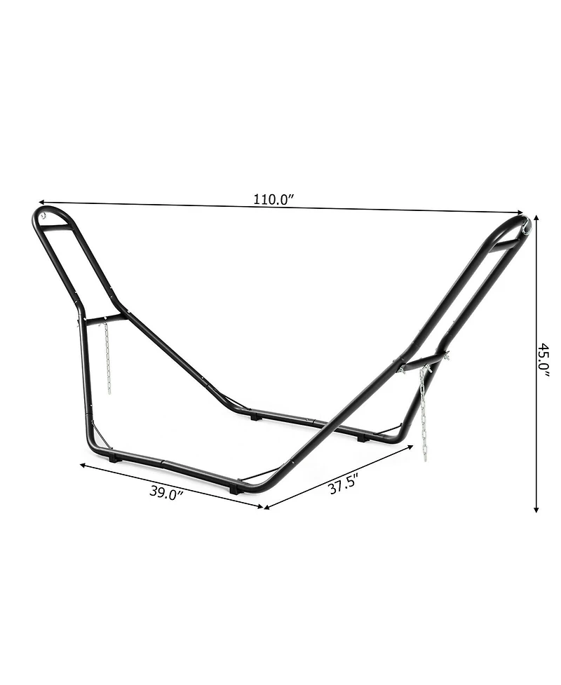 Slickblue Indoor and Outdoor Hammock Frame Heavy Steel Frame Hanging Hooks