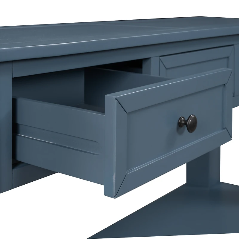 55" Modern Console Table Sofa Table For Living Room With 3 Drawers And 1 Shelf