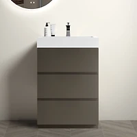 24" Gray Bathroom Vanity with Sink