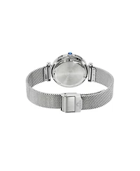 Hazel Stainless Steel Silver Tone & Blue Women's Watch 1272AHAS
