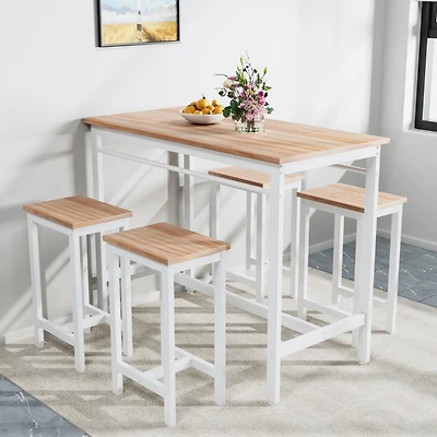 Streamdale 5-Piece Kitchen Table & Stools White Oak