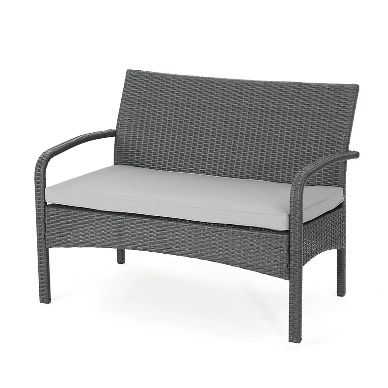 Streamdale Furniture Cordoba Brown Pe Rattan 4-Piece Outdoor Chat Set