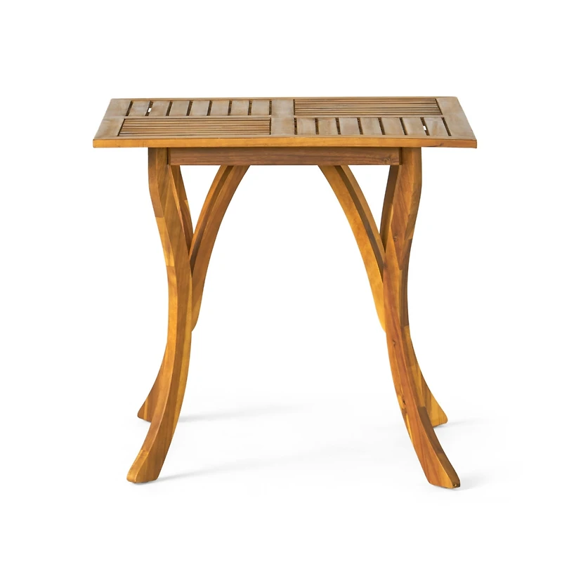 Streamdale Furniture Chic Modern Acacia Wood Square Patio Table