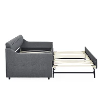 Streamdale Furniture Mid-Century Twin to King Daybed with Storage Drawers, 132lbs Weight Capacity