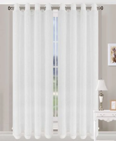 Superior Traditional Delicate Flower Sheer Grommet 2 Piece Curtain Panel Set