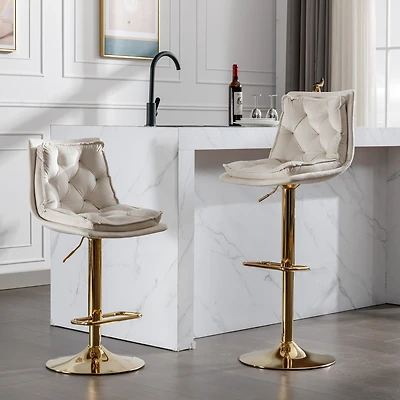 Chrome Swivel Bar Stools Set