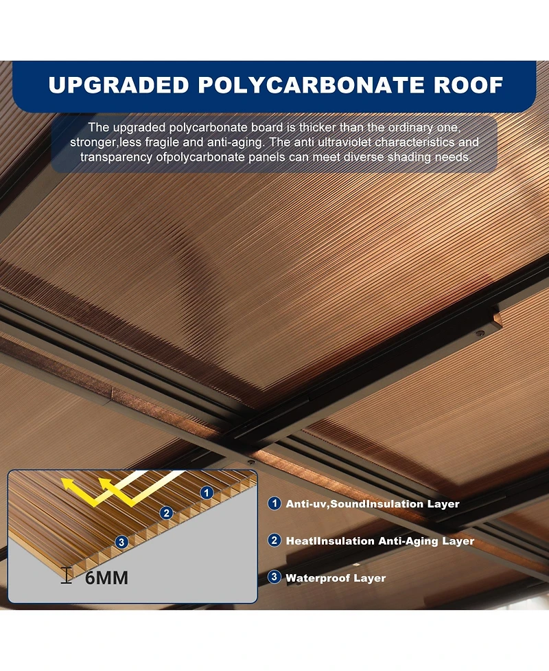 Streamdale Premium Wall-Mounted Lean-To Awning Durable, Versatile Outdoor Shelter