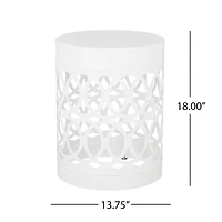 Modern Geometric Iron Cut Side Table Chic, Durable, Assembly-Free