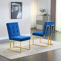 Streamdale Tufted Velvet Dining Chairs (Set of 2)