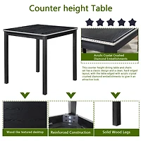 Simplie Fun Elegant Counter-Height Dining Set Table & 4 Upholstered Chairs