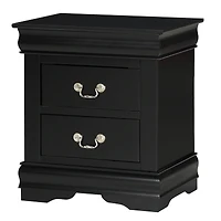 Simplie Fun Elegant Louis Philip Nightstand with Ample Storage