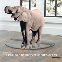 Streamdale Furniture Round Tempered Glass Table Top Clear Glass