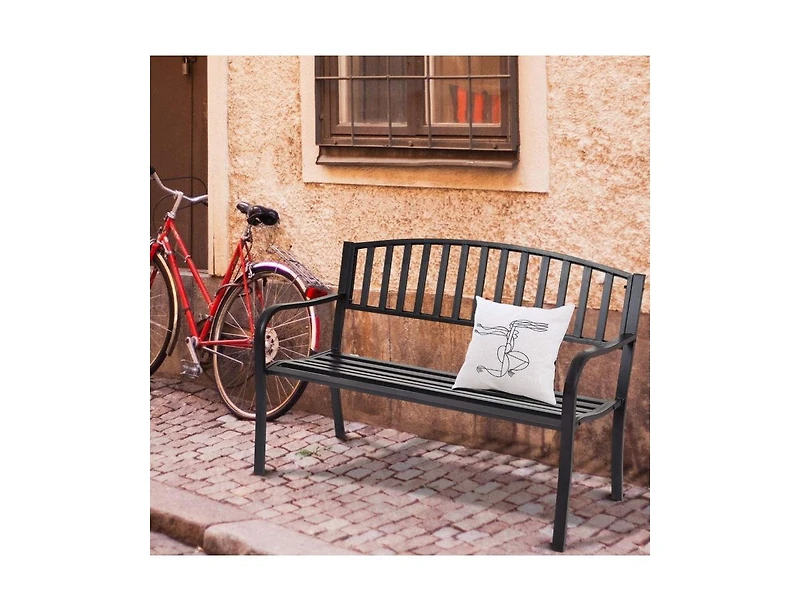 Slickblue 50 Inch Patio Garden Bench Loveseats for Outdoor