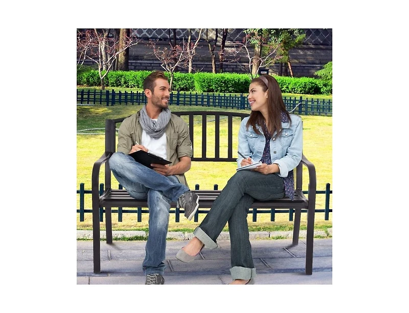 Slickblue 50 Inch Patio Garden Bench Loveseats for Outdoor