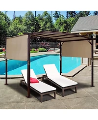 Slickblue Outdoor Canopy Shade Cover with Copper Grommets & 4 Straps