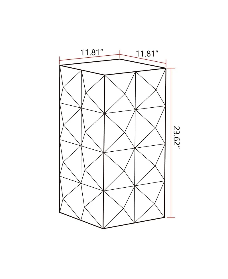 Simplie Fun 23.62" Height Three-Dimensional Embossed Pattern Design Retro Coffee Table Retro Furniture