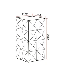 Simplie Fun 23.62" Height Three-Dimensional Embossed Pattern Design Retro Coffee Table Retro Furniture