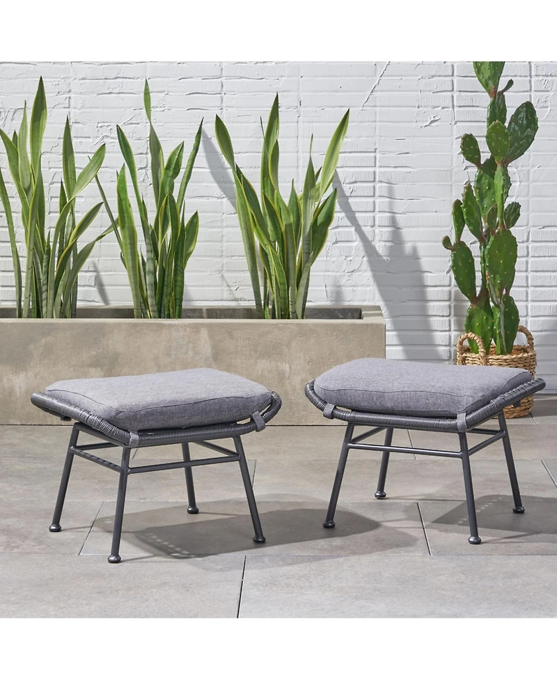 Streamdale Boho Rattan Ottoman Set Comfort & Style Outdoors