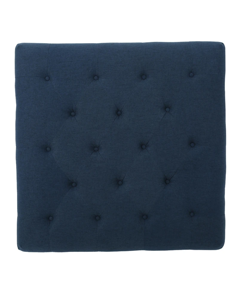 Streamdale Plush and Versatile Velvet Ottoman with Tufted Top
