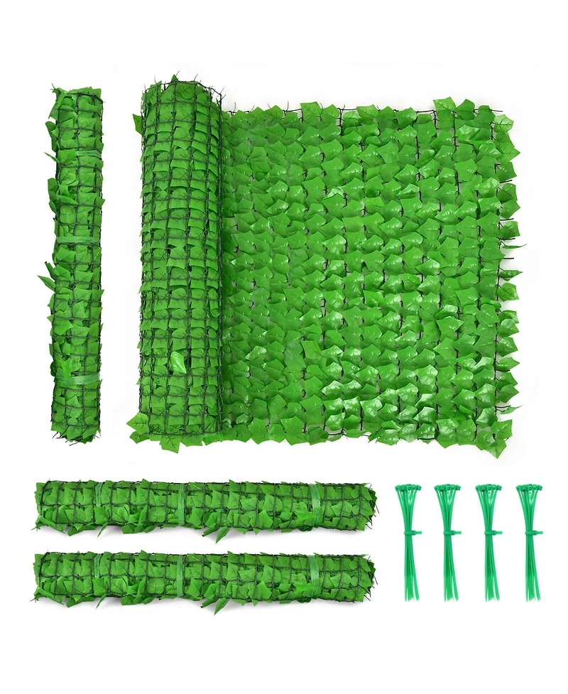 Slickblue 4 Pieces 118 x 39 Inch Artificial Ivy Privacy Fence for Fence and Vine Decor