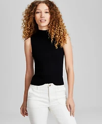 And Now This Petite Ribbed Mock Neck Sleeveless Sweater, Macy's Exclusive