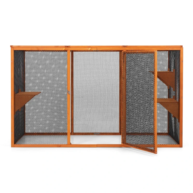 Streamdale Orange Cat Enclosure with Roof and Platforms