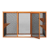 Streamdale Orange Cat Enclosure with Roof and Platforms
