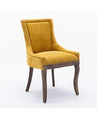 Streamdale Furniture Handmade Slot Seam High-Back Fabric Dining Chair with Density Foam Cushioning