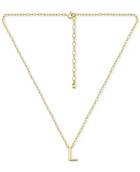 Giani Bernini Initial L Pendant Necklace in 18k Gold-Plated Sterling Silver, 16" + 2" extender, Created for Macy's