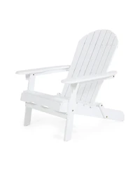 Simplie Fun Rustic Adirondack Chair Acacia Wood, Foldable, Traditional Slats