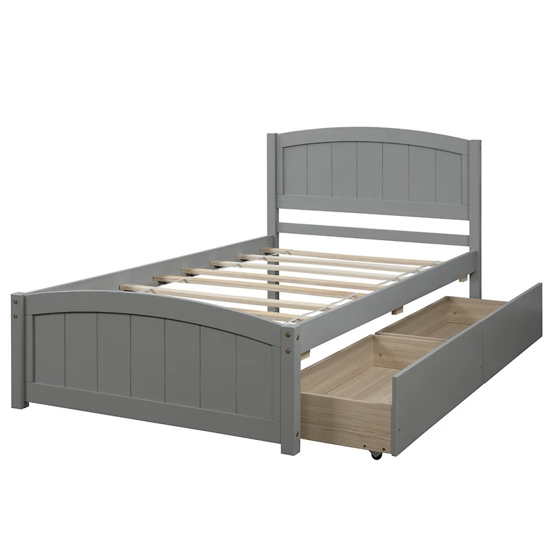 Streamdale Twin Platform Bed With Two Drawers