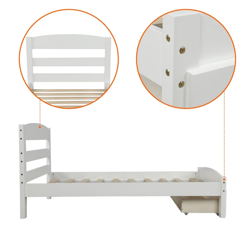 Streamdale Twin Storage Platform Bed Frame