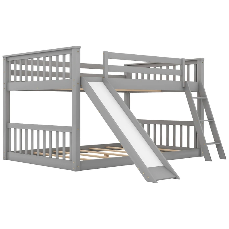 Streamdale Full Over Bunk Bed With Convertible Slide And Ladder