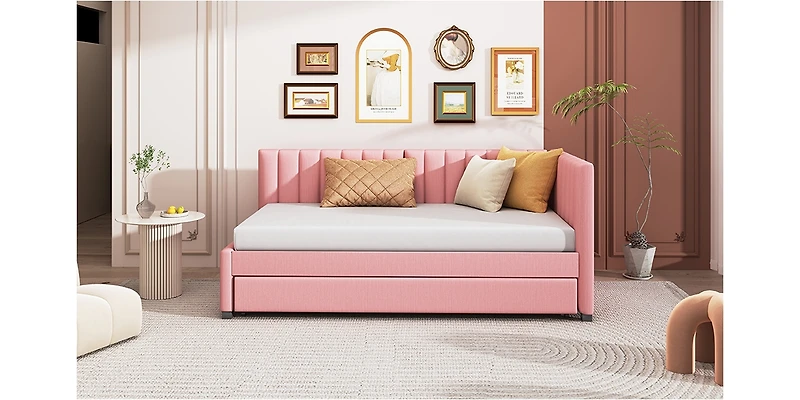 Streamdale Twin Upholstered Daybed with Trundle