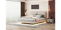Streamdale Queen Platform Bed with Usb Ports and Sensor Light
