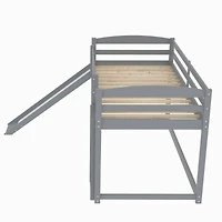 Streamdale Twin Over Bunk Bed With Convertible Slide And Ladder