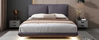 Streamdale Queen Size Platform Bed with Usb Ports and Sensor Light