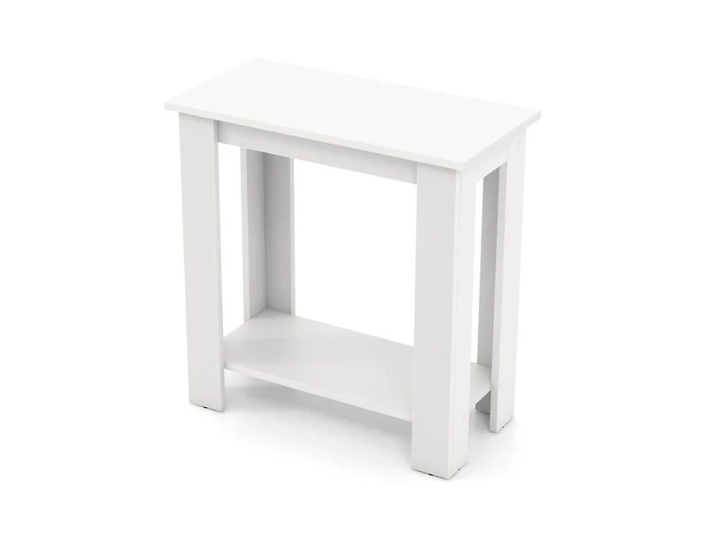 Slickblue 2-Tier Modern Compact End Table with Storage Shelf