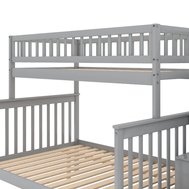 Streamdale Twin Over Full Bunk Bed With Trundle And Staircase